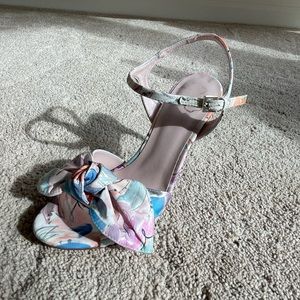 Ted Baker open toe strappy heel shoes flowers print